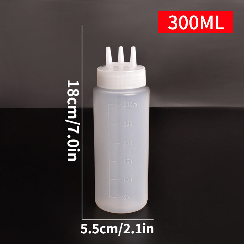 4pcs Squeeze Bottles | 3-Hole Condiment Bottle