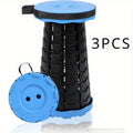 3 Pack Portable Retractable Folding Stools, 550lb Load Capacity