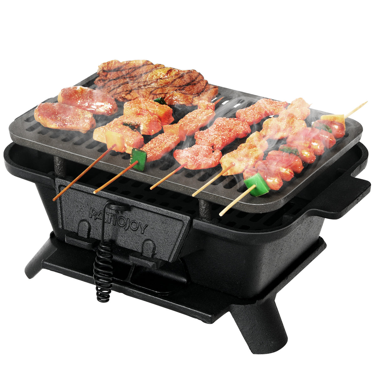 Heavy Duty Cast Iron Charcoal Grill Tabletop BBQ Stove