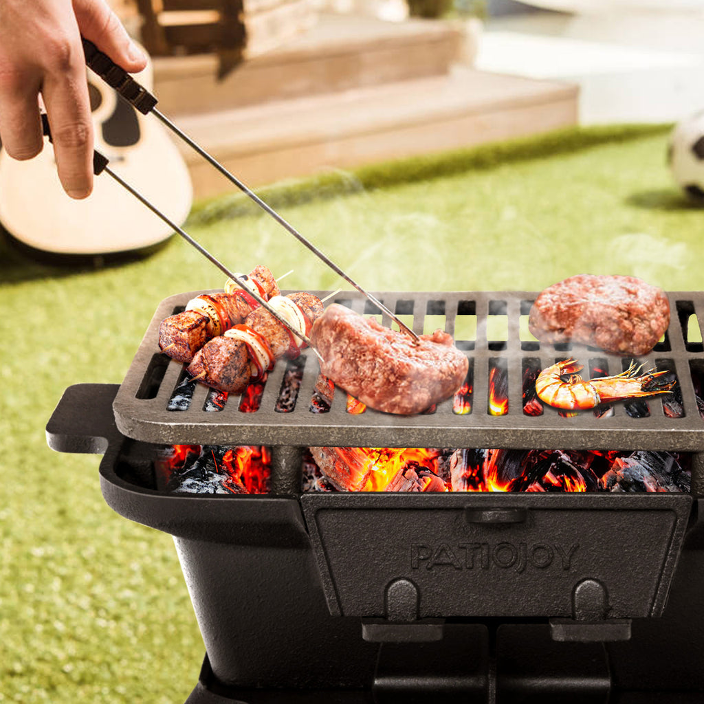 Heavy Duty Cast Iron Charcoal Grill Tabletop BBQ Stove