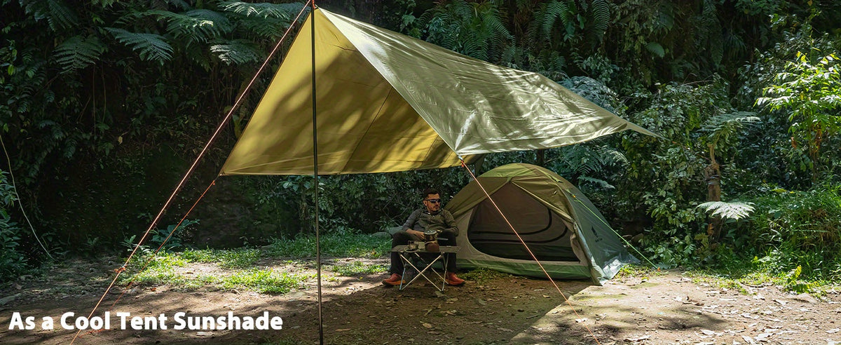 Waterproof Hammock Rain Fly - 17 × 10 ft