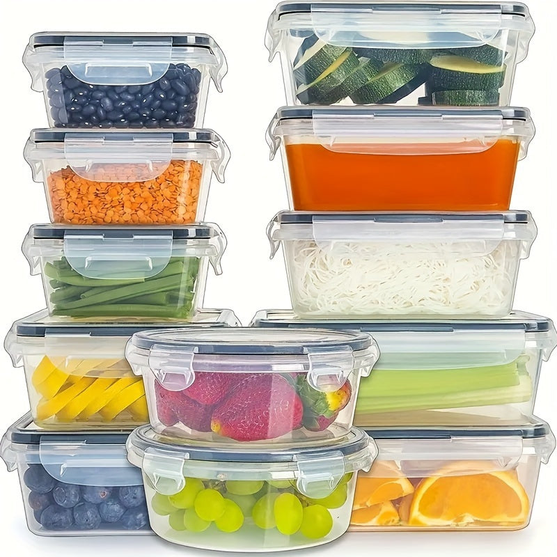 12 Pcs/ Set Container Set, Food Storage Containers With Lids, Airtight Leak Proof