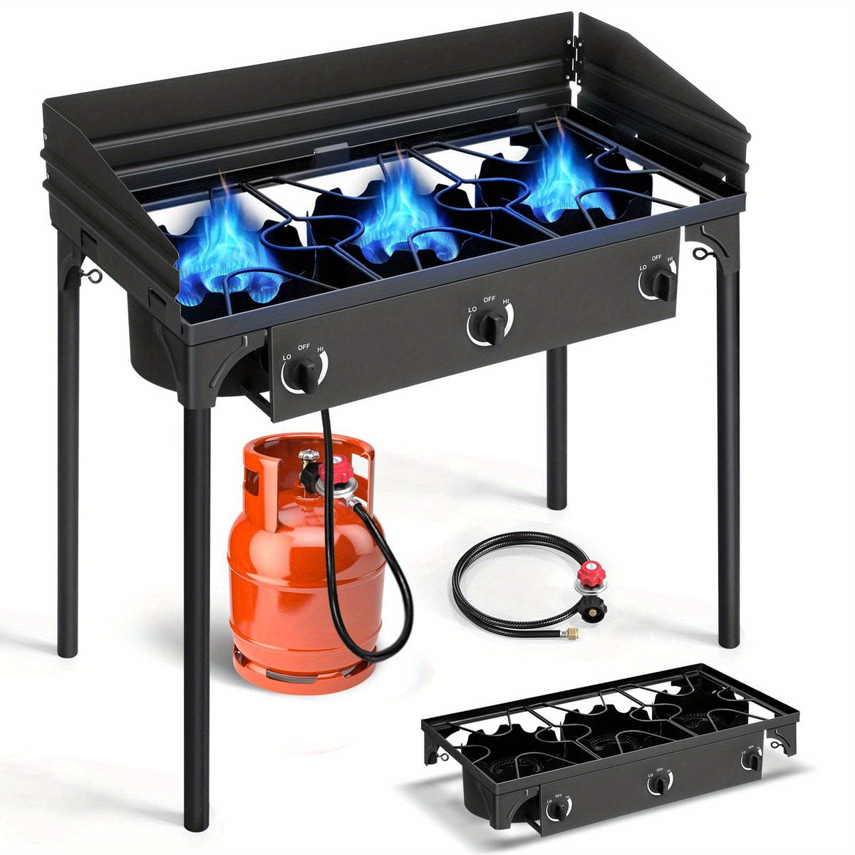 3/2/1 Burner Gas Propane Stove Outdoor Camping Picnic Grill