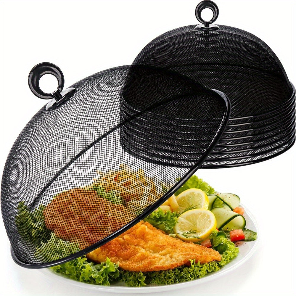 8 Pack Metal Mesh Food Cover, 10.8 Inch Outdoor Picnic Plate Serving Covers