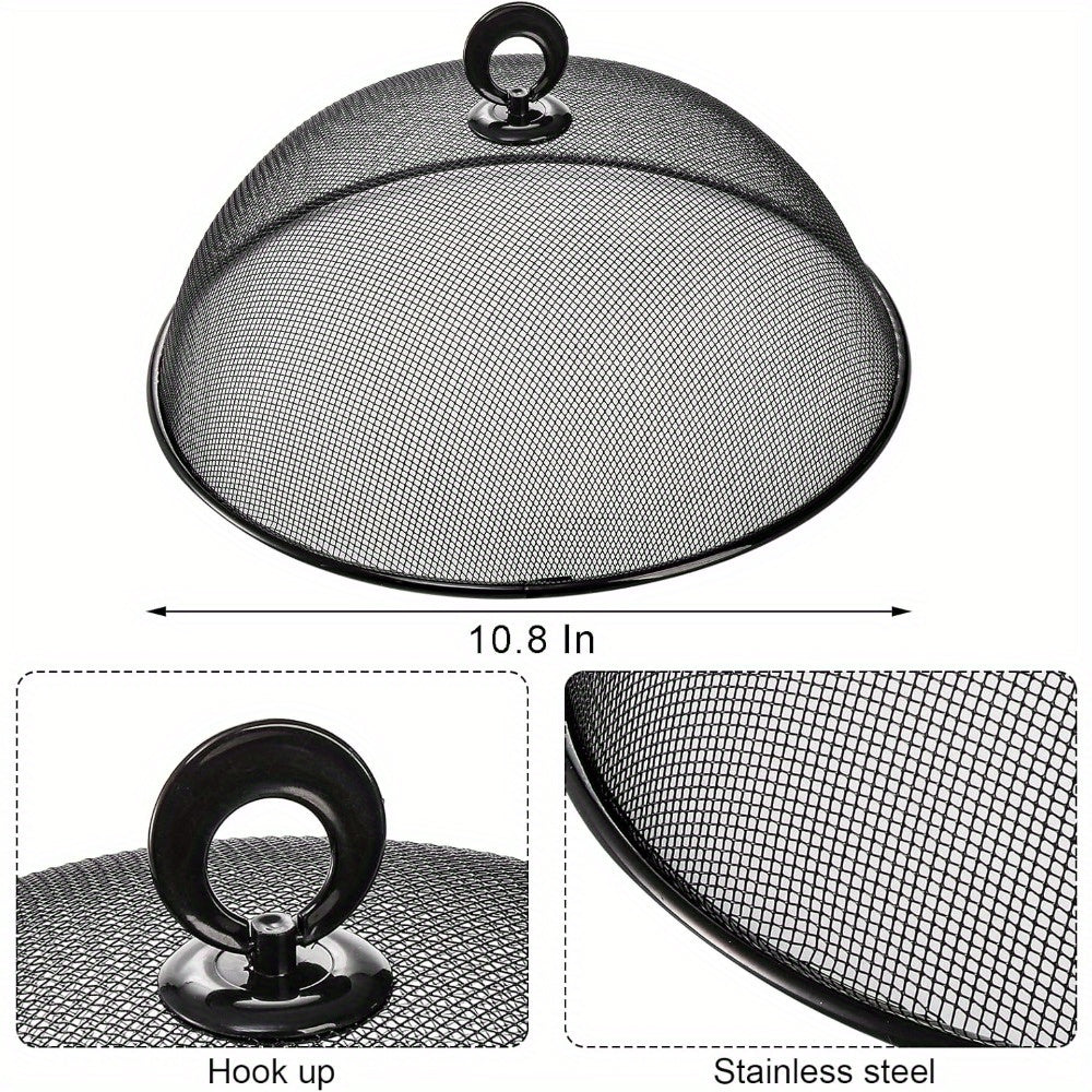 8 Pack Metal Mesh Food Cover, 10.8 Inch Outdoor Picnic Plate Serving Covers