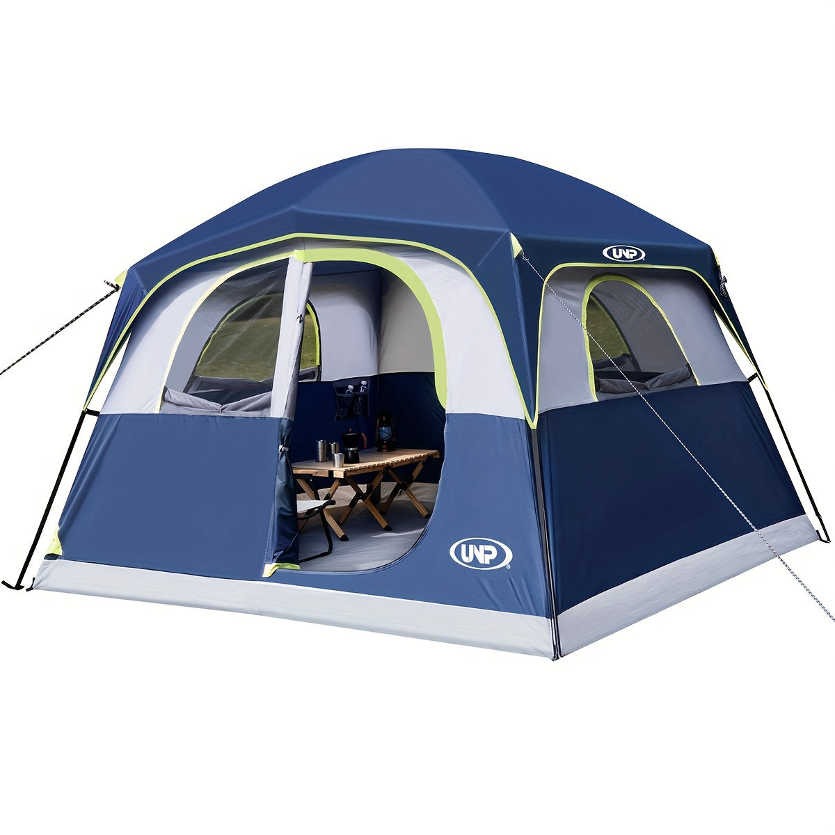 6 Person Waterproof Windproof Easy Setup, Double Layer Family Camping Tent