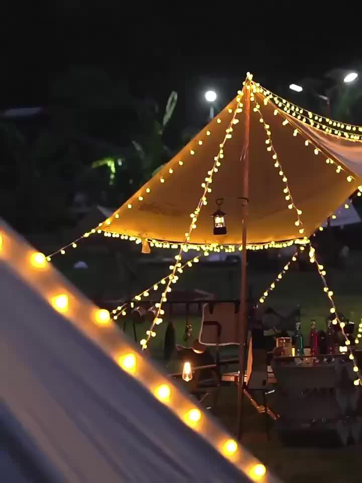 20/40/80 LED Warm White String Lights - Battery-Powered Round Globe Lights