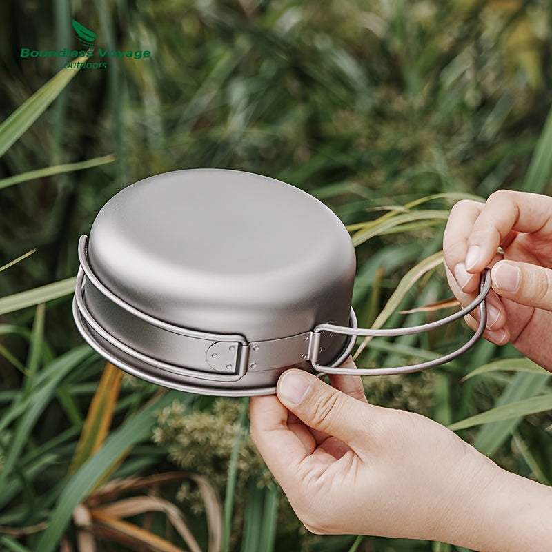 5pcs/set, Titanium Bowl And Pot Set, Foldable