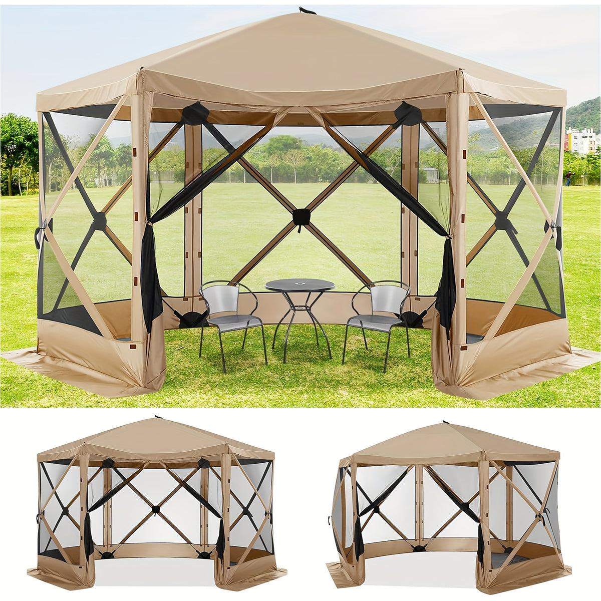 12x12ft Pop Up Canopy Screen House Tent