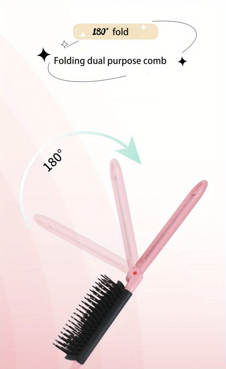 Compact Travel Hair Brush - Ultra-Portable, Foldable, Pocket-Sized