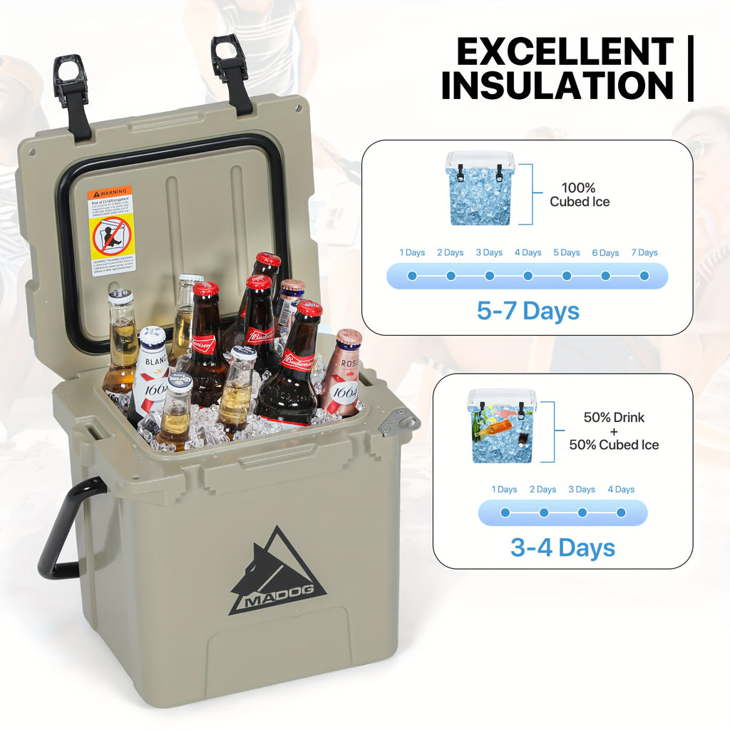 14 Quart 22 Cans Portable Insulated Ice Cooler with Bottle Opener