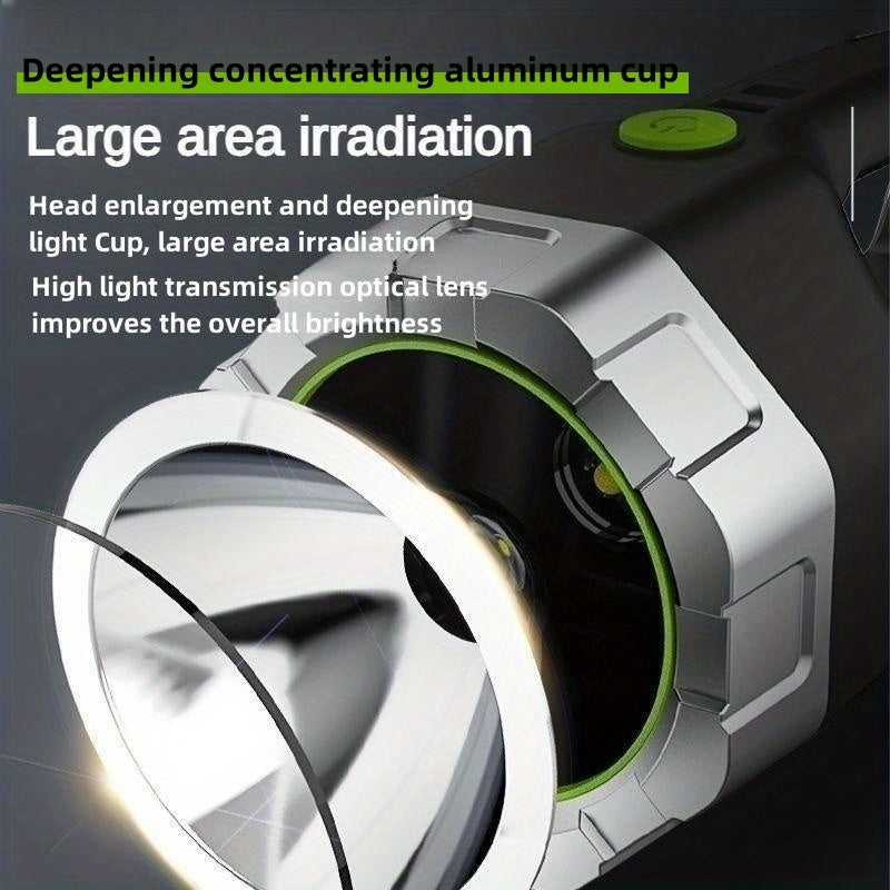 1pc High-Intensity LED Flashlight - Rechargeable