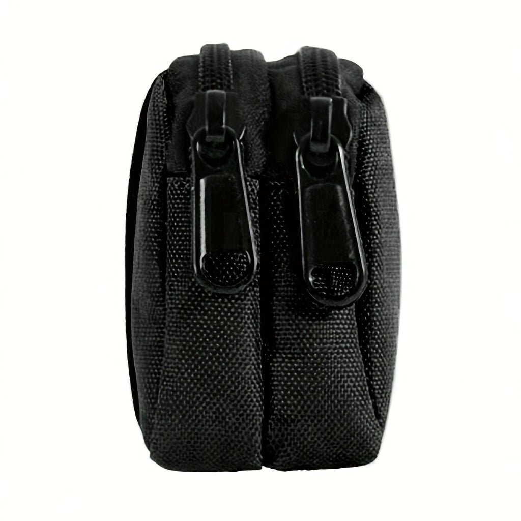 Simple Black Outdoor Fanny Bag, Men's Waist Bag