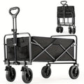 Collapsible Foldable Wagon Cart, Large Capacity with All-Terrain Wheels