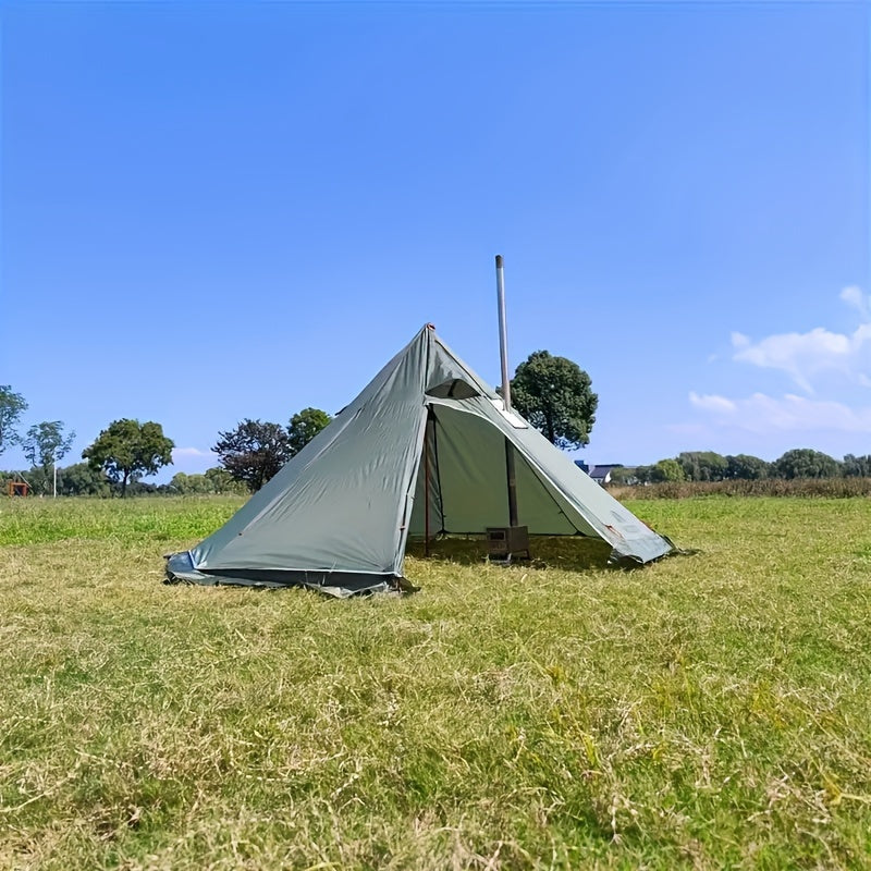 Ultimate Camping Pyramid Tent - Insulated for Cozy Nights, Fire-resistant
