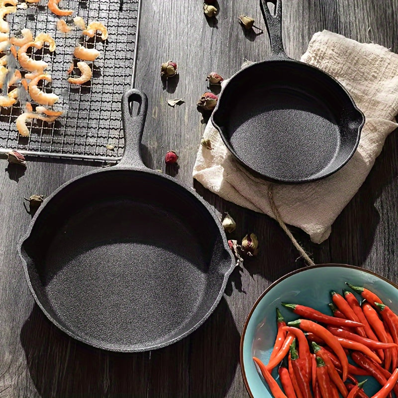 3pcs Cast Iron Cookware Set, Heavy-Duty Non-Stick
