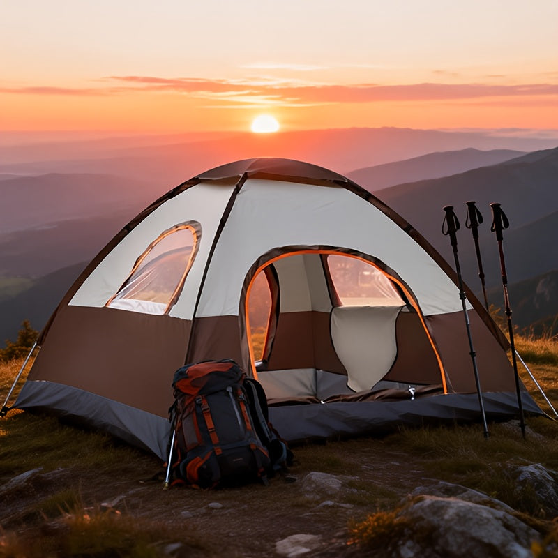 Fully Automatic Luxury Large Family Tent with Two Doors, Two Windows, One Skylight