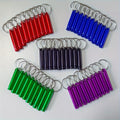 50-Pack Colorful Aluminum Alloy Emergency Whistles with Keychain