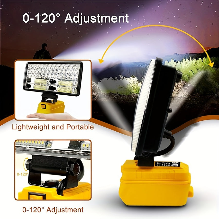 LED Work Light For DeWALT 20V MAX Battery, 90W 5400LM/60W 4500LM/48W 3800LM