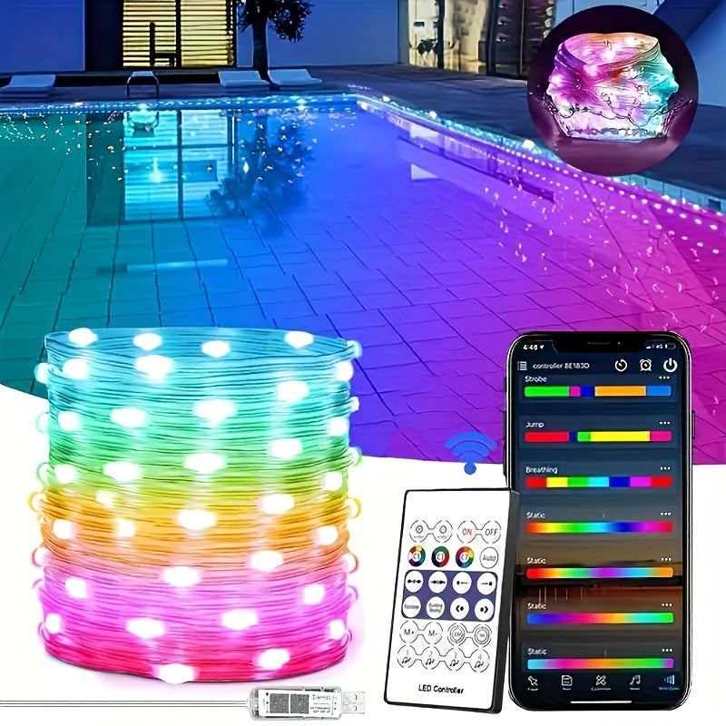 IP65 Waterproof RGB+IC Light With USB Infrared Remote Control