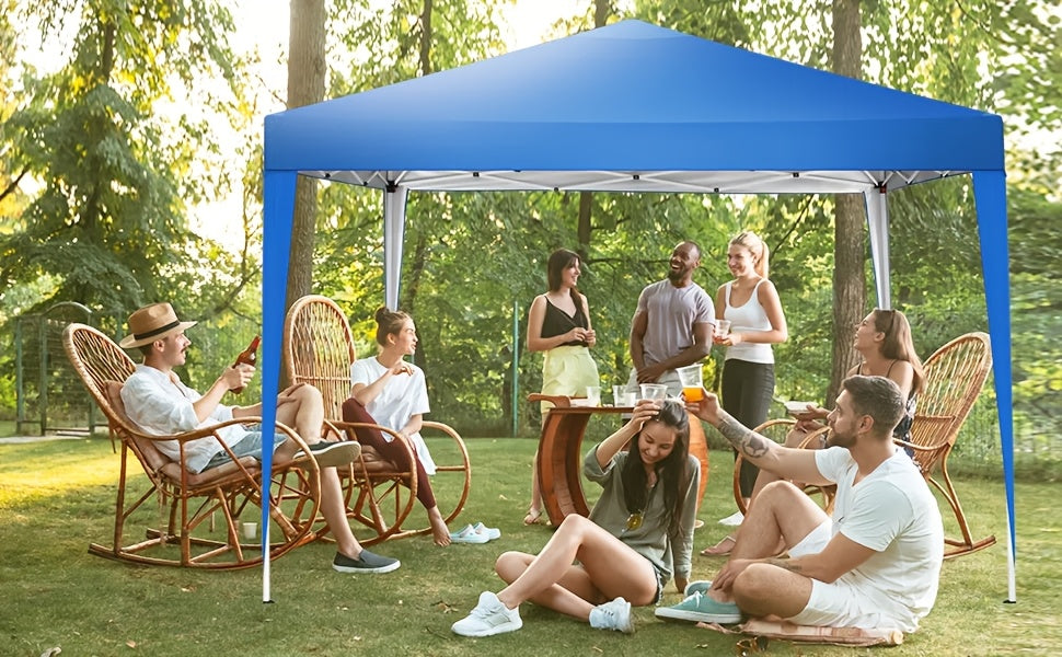 10x10 Ez Pop Up Canopy Tent, UPF 50+ Waterproof