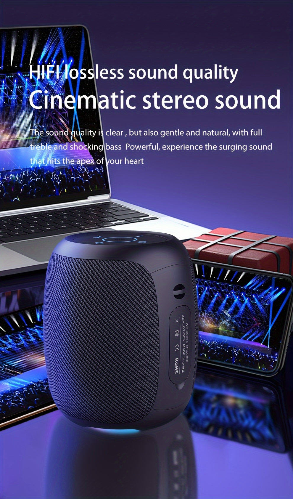 10W Wireless Speakers, Outdoor Portable