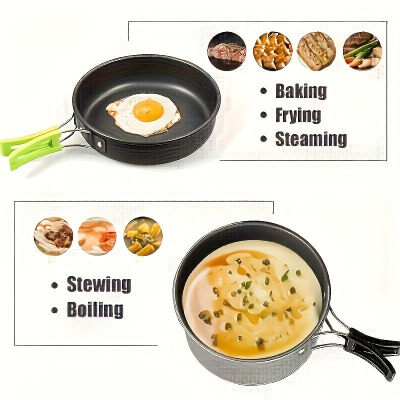 Non-stick  Foldable Camping Cookware Set,