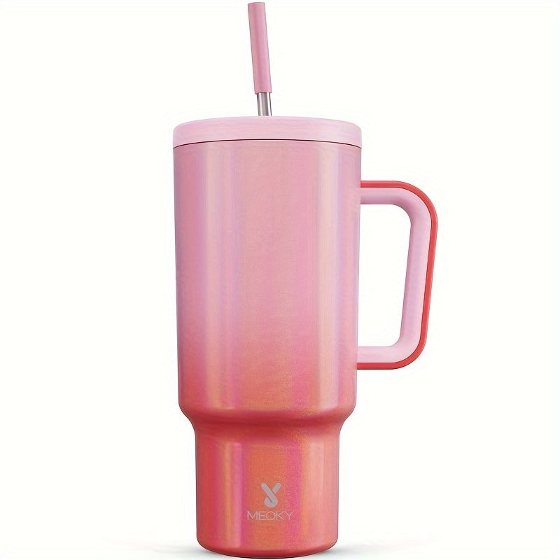 40oz Stainless Steel Insulated Tumbler With Lid And Straw