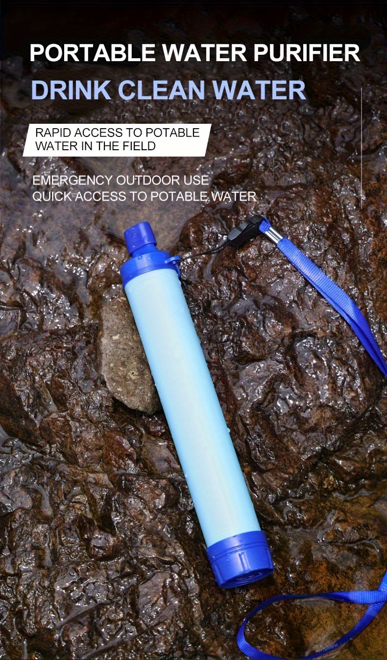 1pc Portable Outdoor Water Purifier Without/With Extend Straw