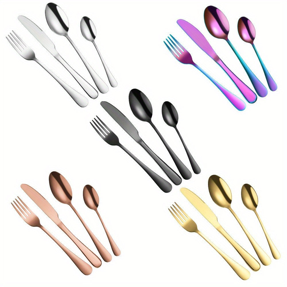 16pcs/24pcs tableware stainless steel knife, fork and spoon set