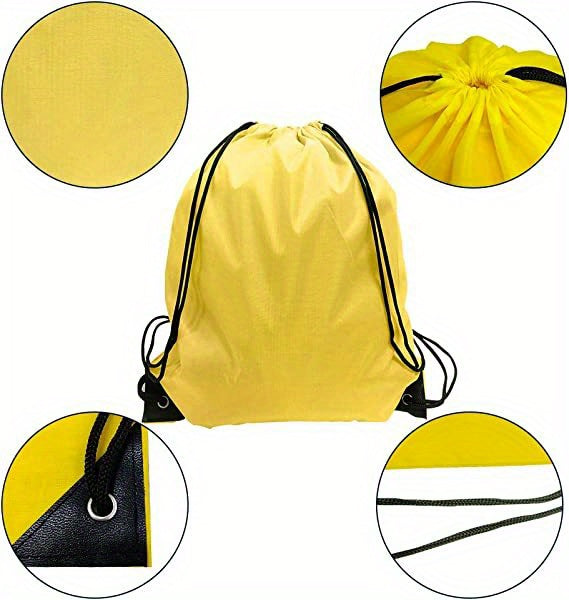 Vibrant Nylon Drawstring Backpack  16"- Lightweight & Durable