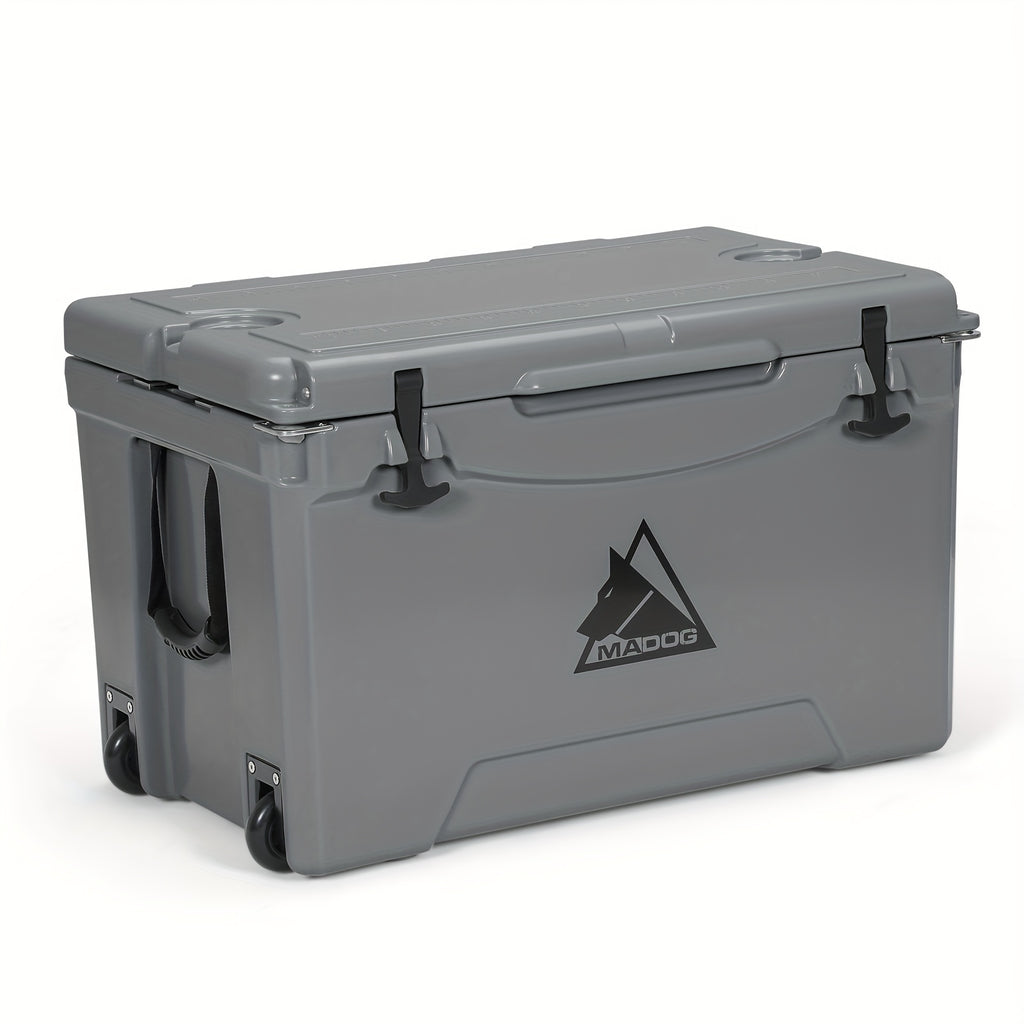 75 Quart Portable Insulated Hard Cooler with Cup Holder, 120 Can Capacity