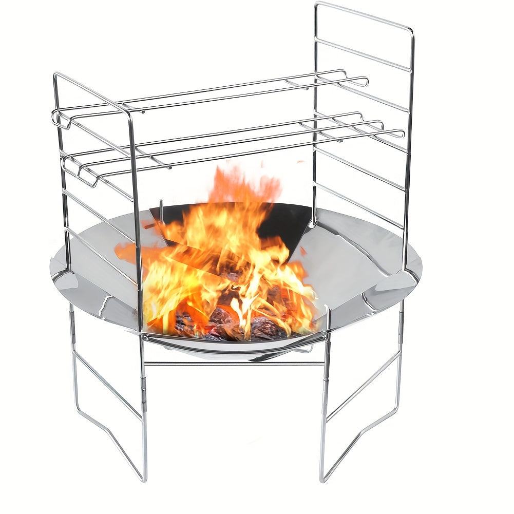 Portable Compact Stainless Steel Charcoal Campfire Grill