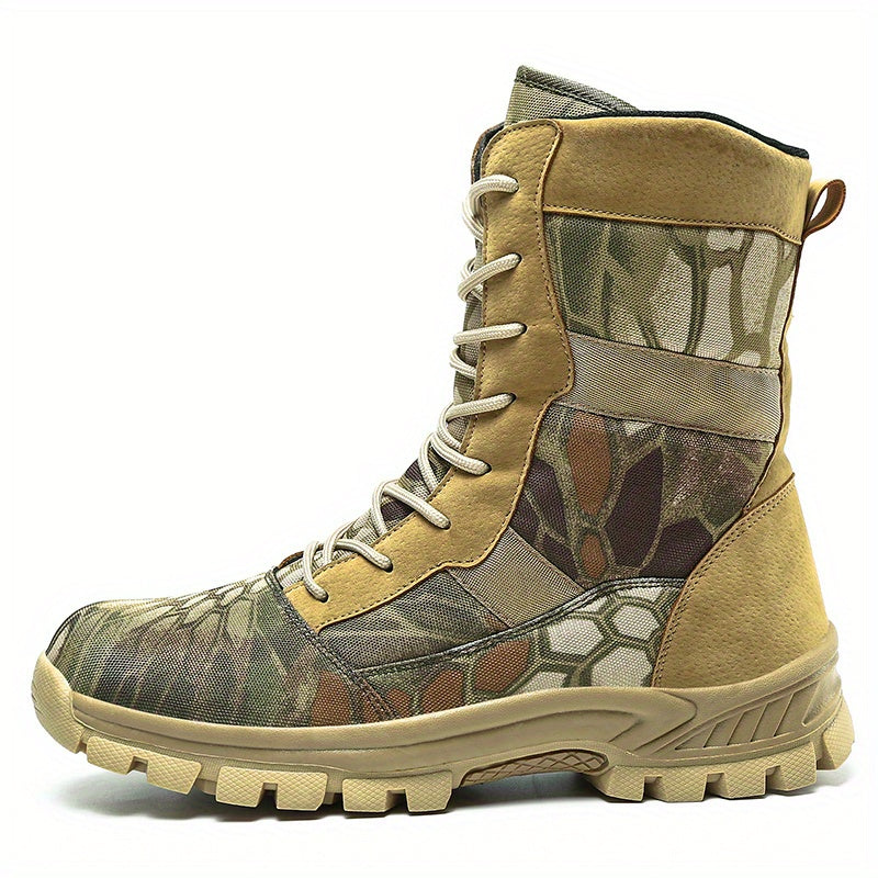 Men's Tactical Boots - Non-slip High-top Lace-up Fleece Warm Boots