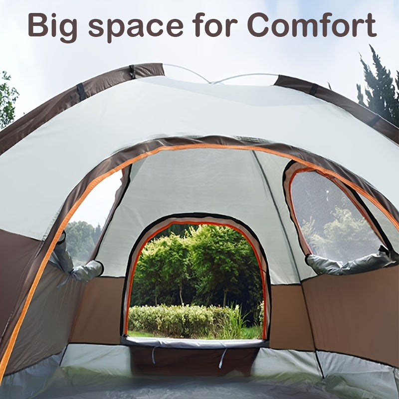 Fully Automatic Luxury Large Family Tent with Two Doors, Two Windows, One Skylight