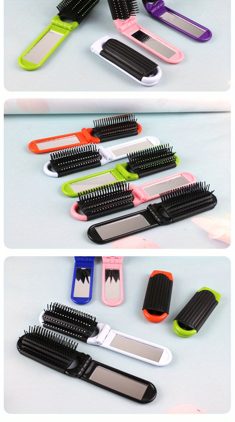 Compact Travel Hair Brush - Ultra-Portable, Foldable, Pocket-Sized