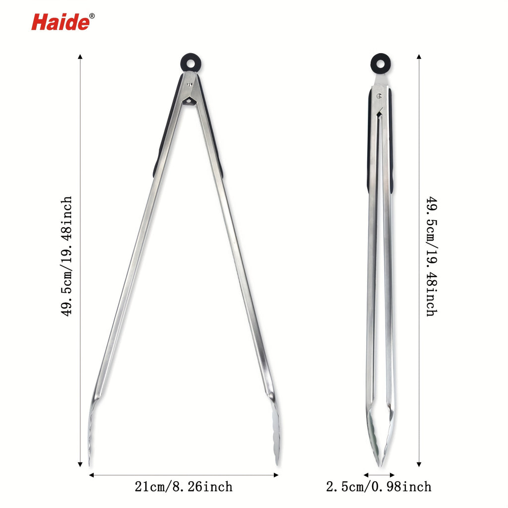 18inch Food Tongs Stainless Steel Silicone Heat Resistant