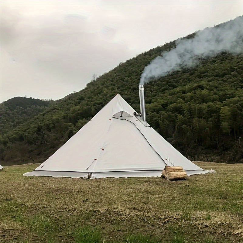Ultimate Camping Pyramid Tent - Insulated for Cozy Nights, Fire-resistant