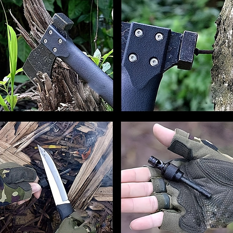 Premium Forged Textured Axe & Hammer Combo