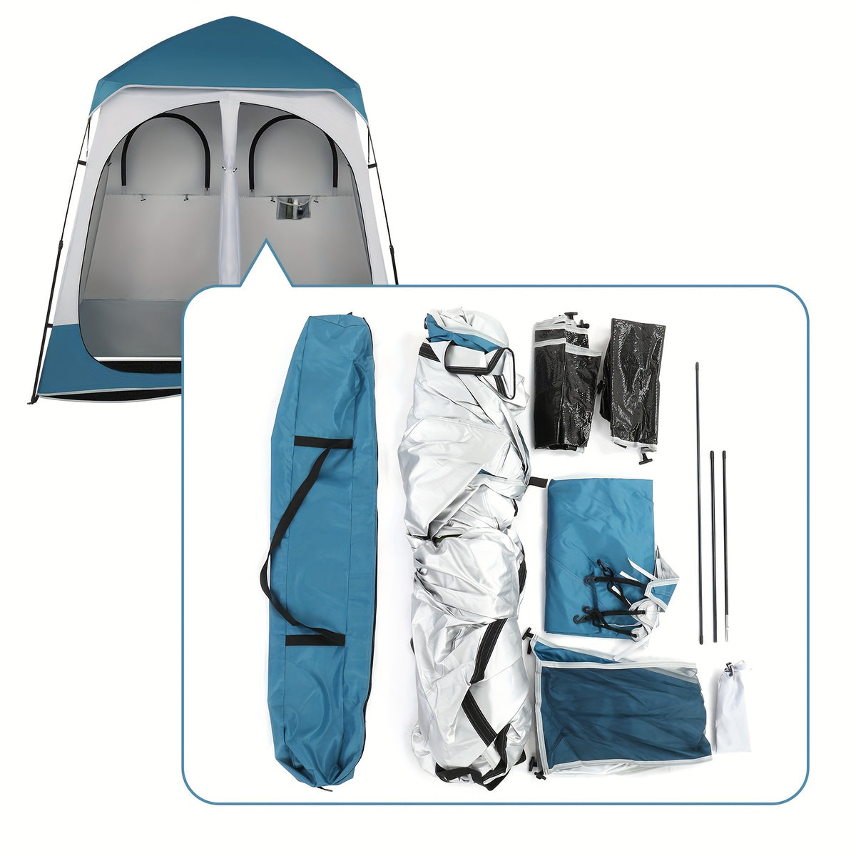 2-Person Pop-Up Dressing Tent