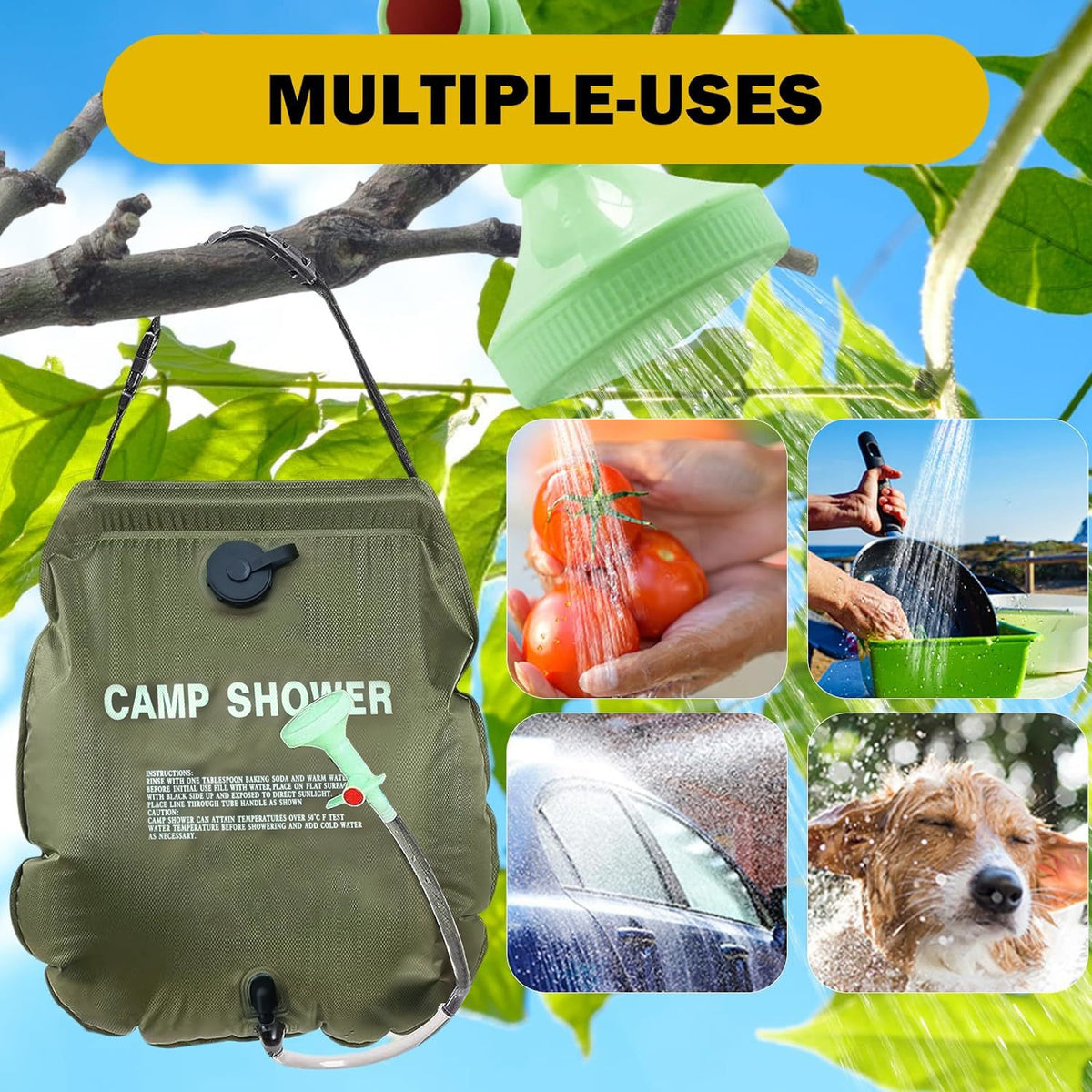 5 Gallon Portable Shower Bag | Outdoor Shower