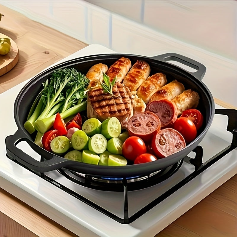 Multi-Function Cast Iron Griddle Skillet - Non-Stick Pan
