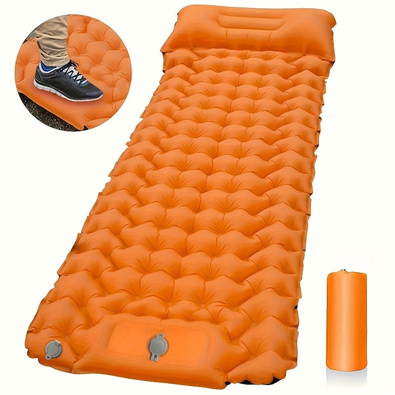 Camping Inflatable Mattress with Pillows, Travel Folding Bed