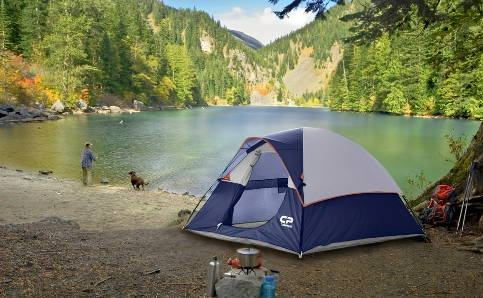 3 Person Camping Tent - Dome Tents, Waterproof Windproof