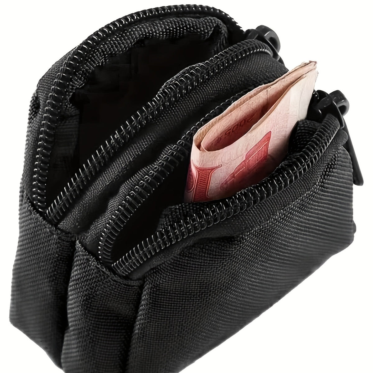 Simple Black Outdoor Fanny Bag, Men's Waist Bag