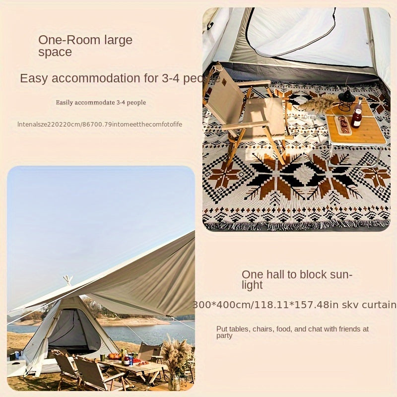 Luxury Pyramid Tent With Sky Curtain