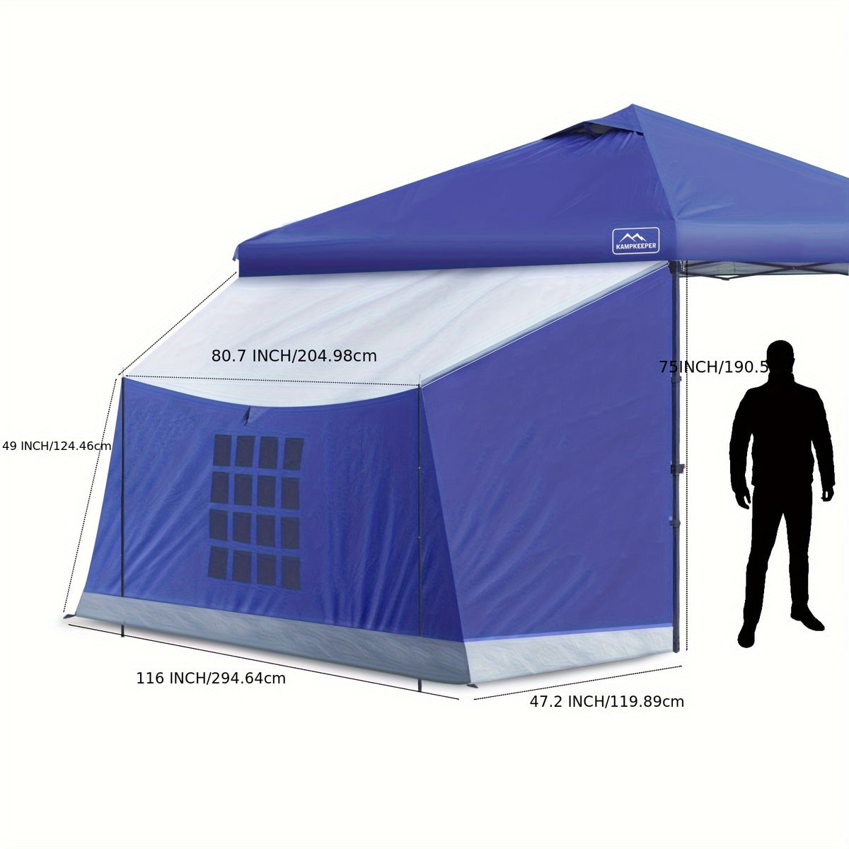 Side Tent, Camping Tent For 10' X 10' Pop Up Canopy
