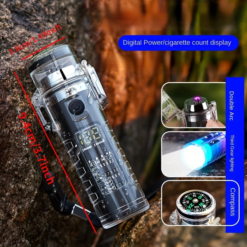 Rechargeable Electric Lighter - LED Intelligent Compass