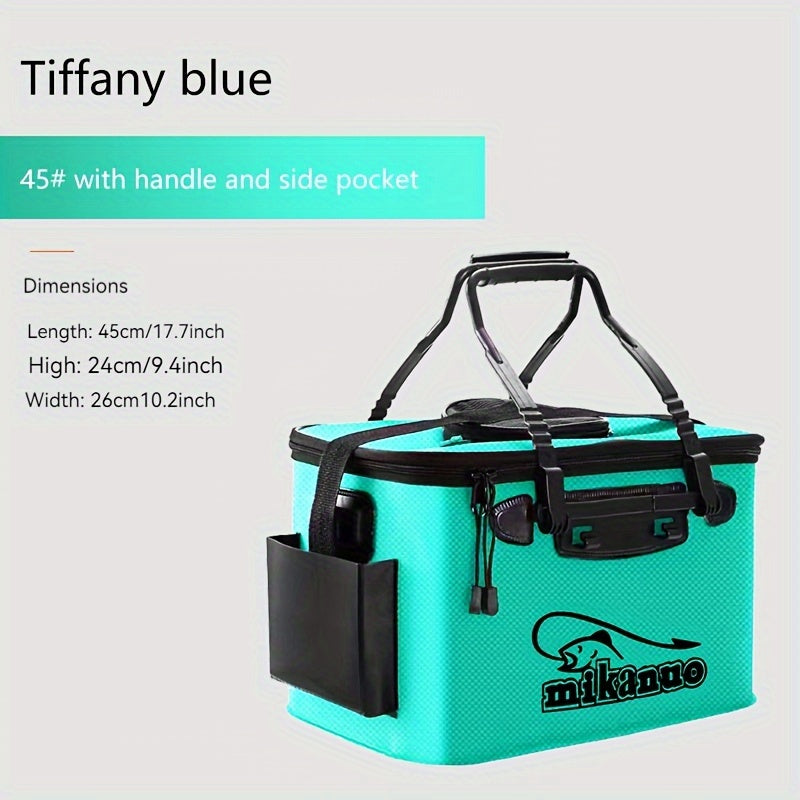 Quick-Collapse Live Fish Bucket & Tackle Storage
