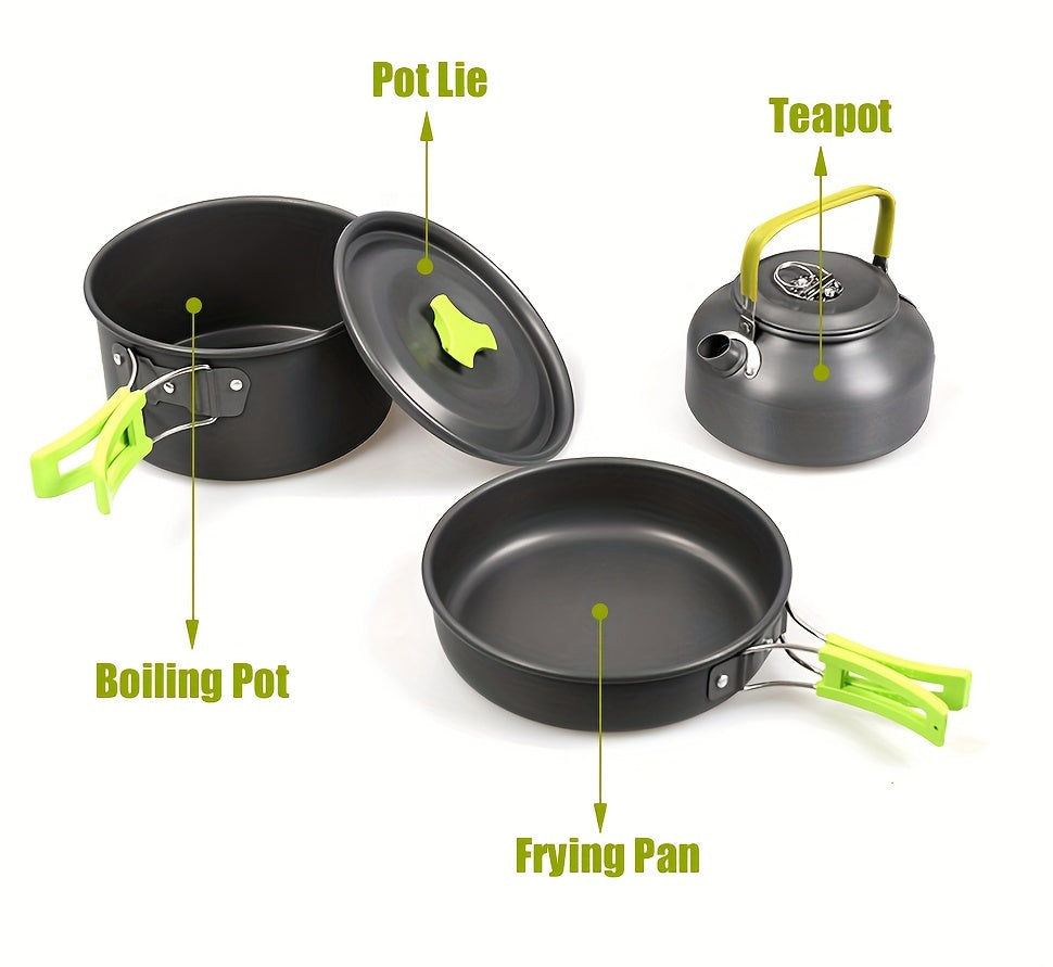 Non-stick  Foldable Camping Cookware Set,